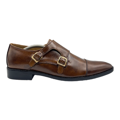 Cow Leather Double monk strap shoes FT-825 - shoe