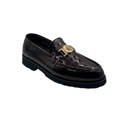 Versace Black Shoes Patent FT-795