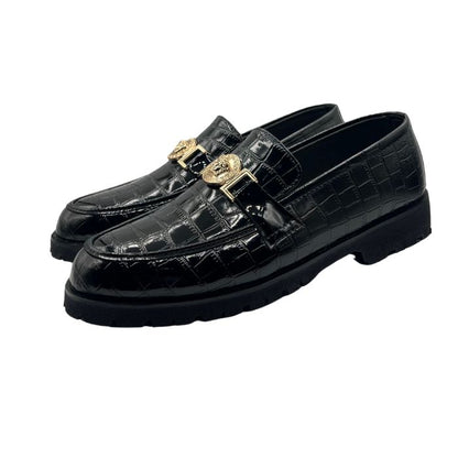 Versace Black Shoes Patent FT-795