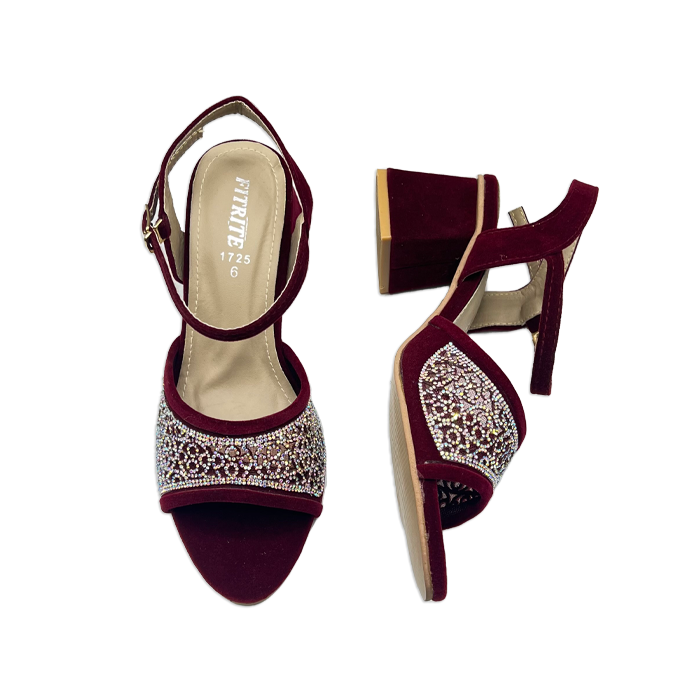 Suede Block heel sandal FT-806