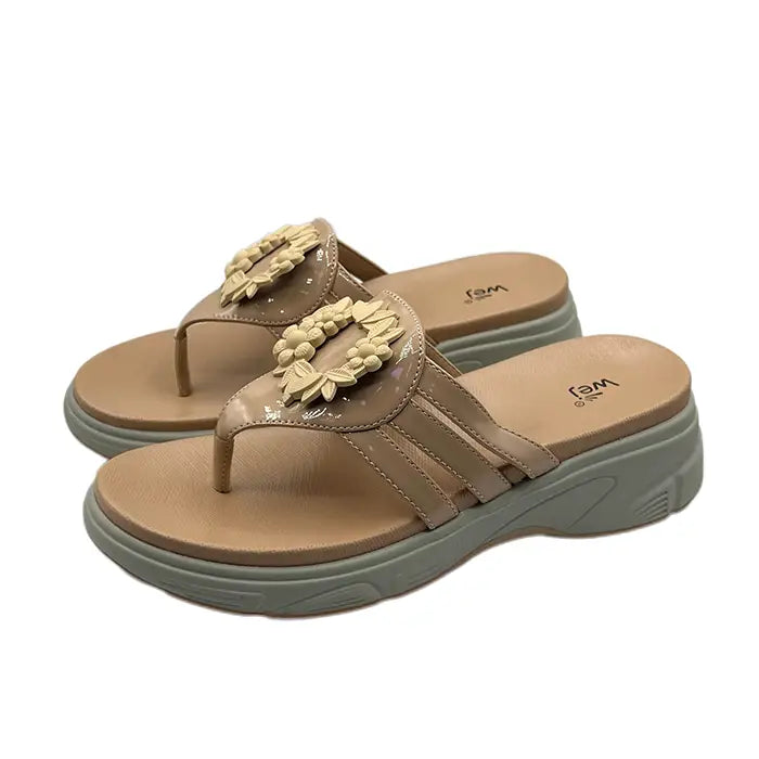 Buckle Wedge Chappal 0184 - Slipper