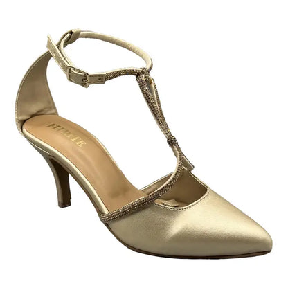 Court Shoes For Women - Golden / 36 - Heel