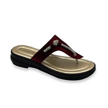 Fancy Chappal 140 - Mehroon / 36 - Chappal