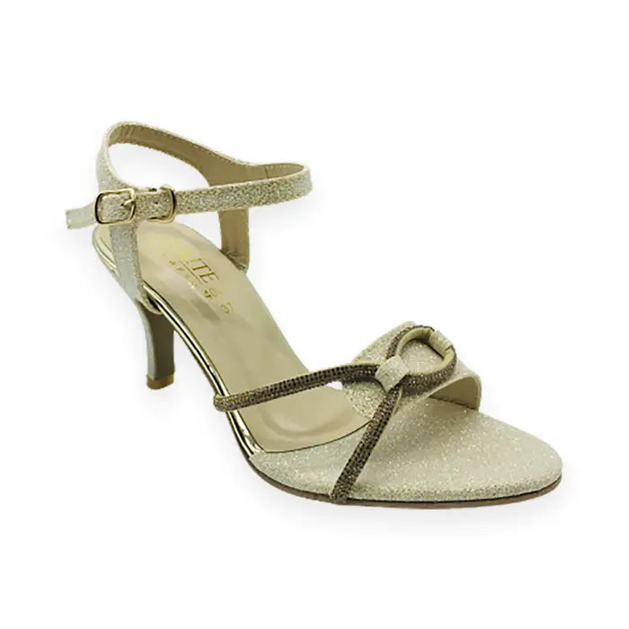 Fancy Heel Sandal FT-800 - Golden / 38 - Heel