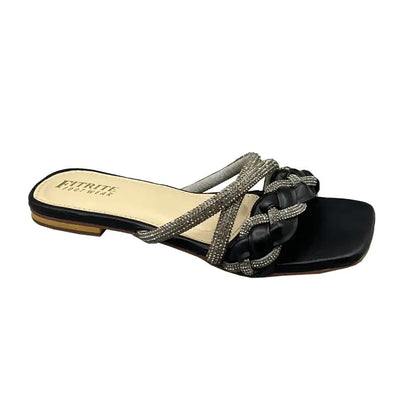 Fancy Slippers FT-1140 - Black / 36 - Flat Chappal