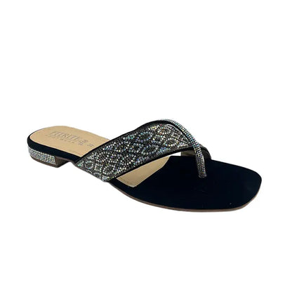 Flat Chappal FT-102 - Black / 36 - Flat Chappal