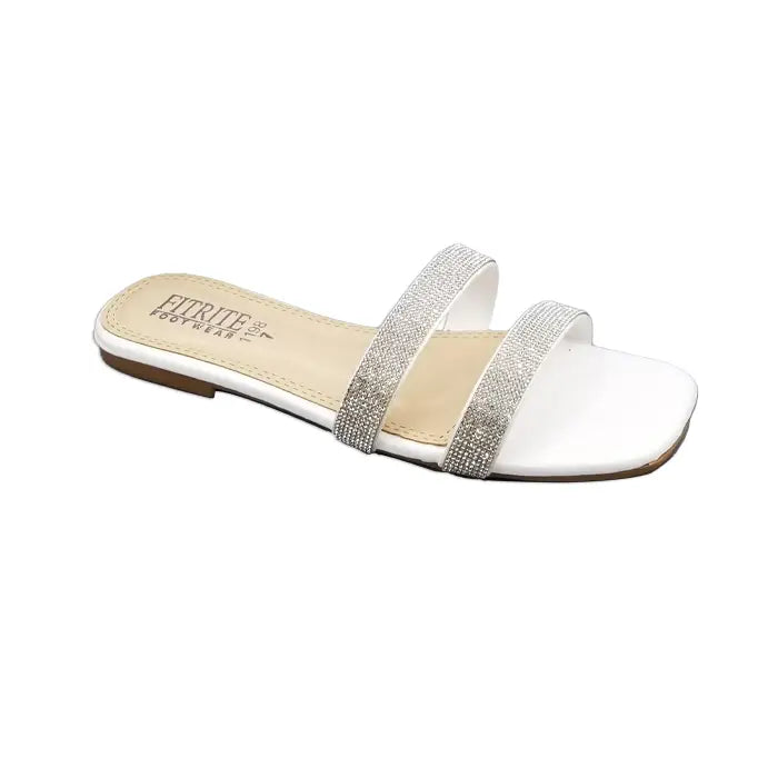 Flat Chappal FT-20 - White / 36 - Flat Chappal