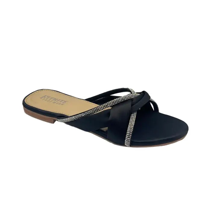 Flat Slipper FT-1108 - black / 37 - Flat Chappal