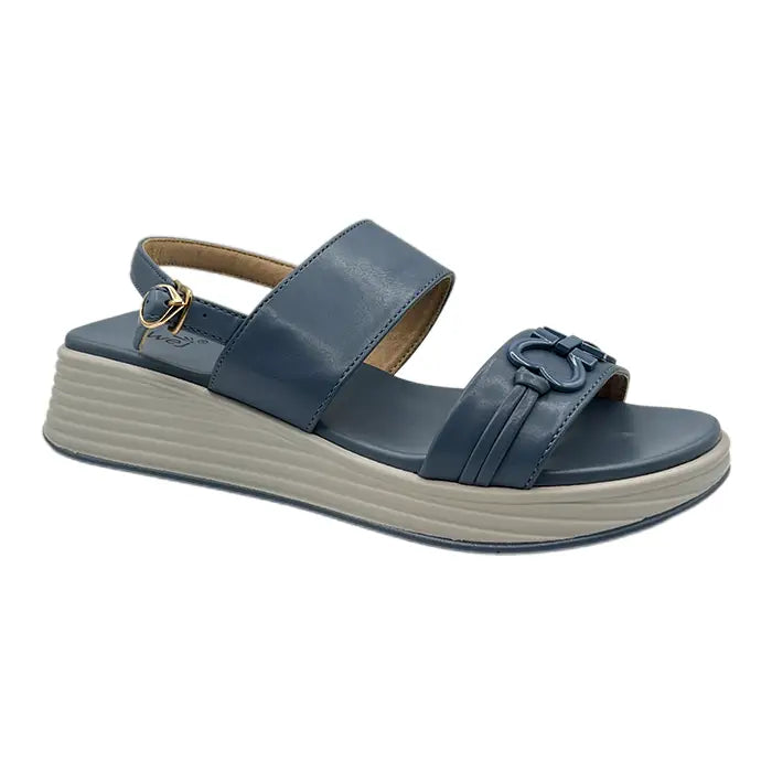 Ladies Comfort Wedge Sandal 0252 - Gray / 36 - Sandal