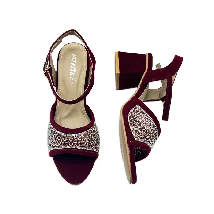 Suede Block heel sandal FT-806 - Sandal