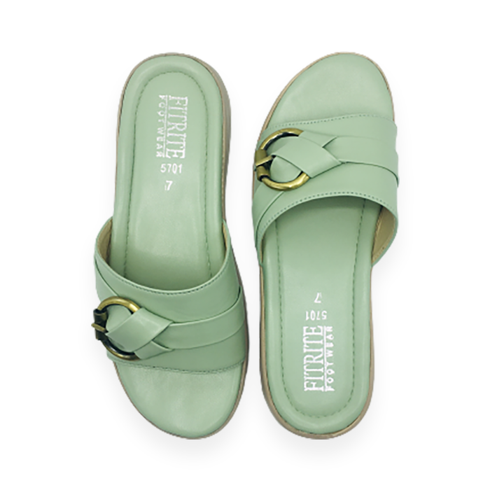 Green Buckle Slippers FT-208